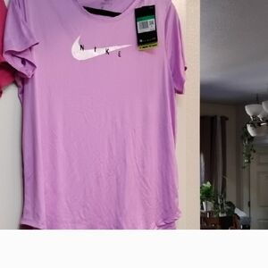 Nike Lavender Tee with White Logo